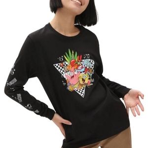 VANS X SPONGEBOB Squarepants Nickelodeon  Long Sleeve Tee Black Size XS New